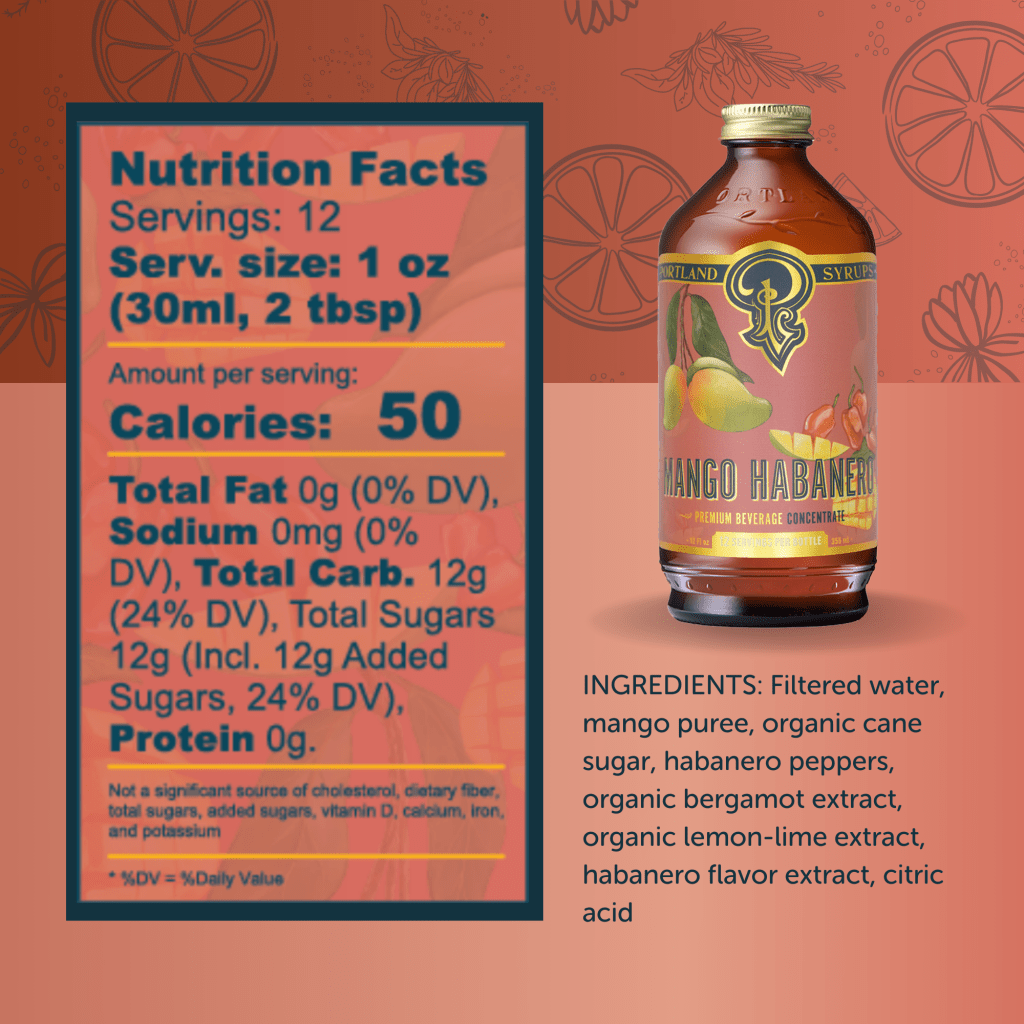 Mango Habanero Syrup two - pack - Tipsy Cocktail Supply Co.
