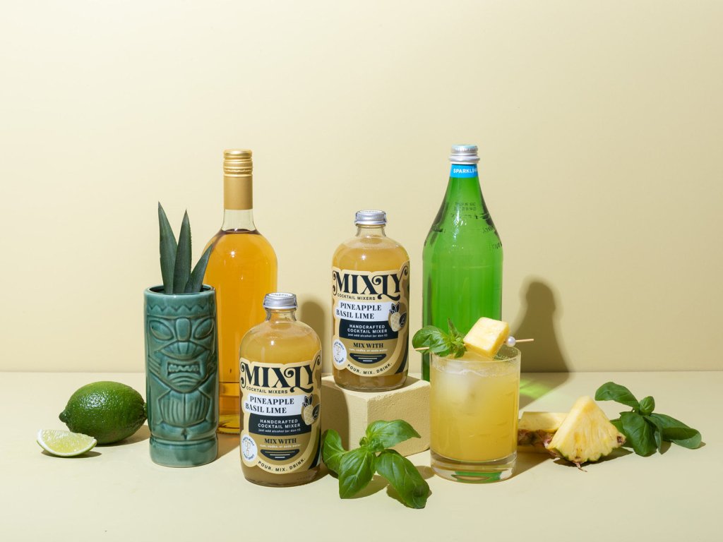 Pineapple Basil Lime - Daiquiri Cocktail & Mocktail Mixer - Tipsy Cocktail Supply Co.