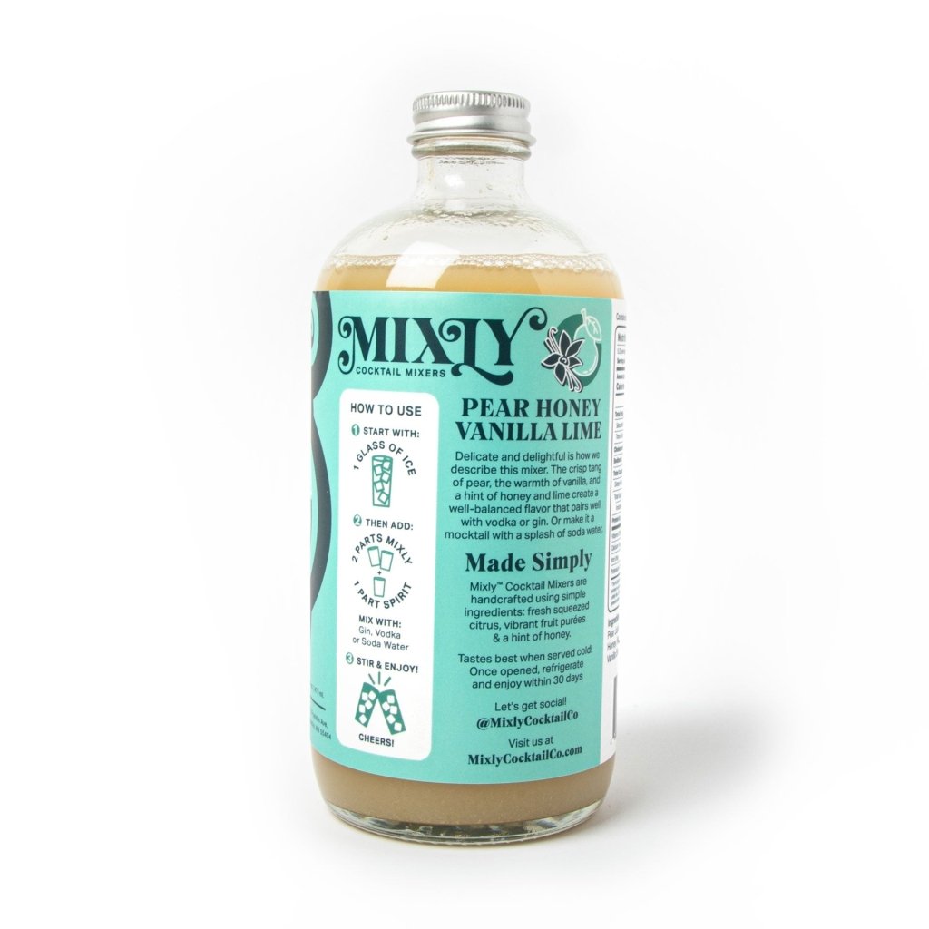 Mixly Pear Honey Vanilla Lime - Mule Cocktail & Mocktail Mixer - Tipsy Cocktail Supply Co.