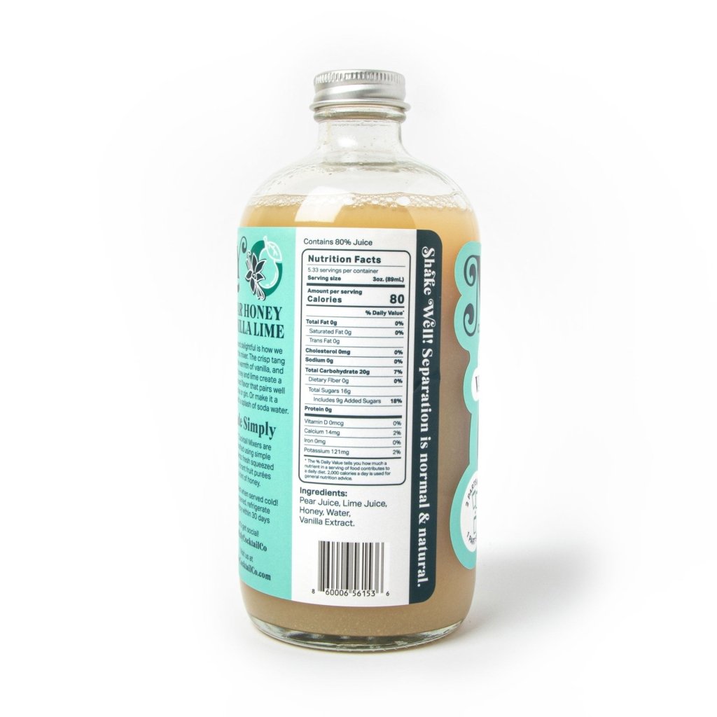 Mixly Pear Honey Vanilla Lime - Mule Cocktail & Mocktail Mixer - Tipsy Cocktail Supply Co.