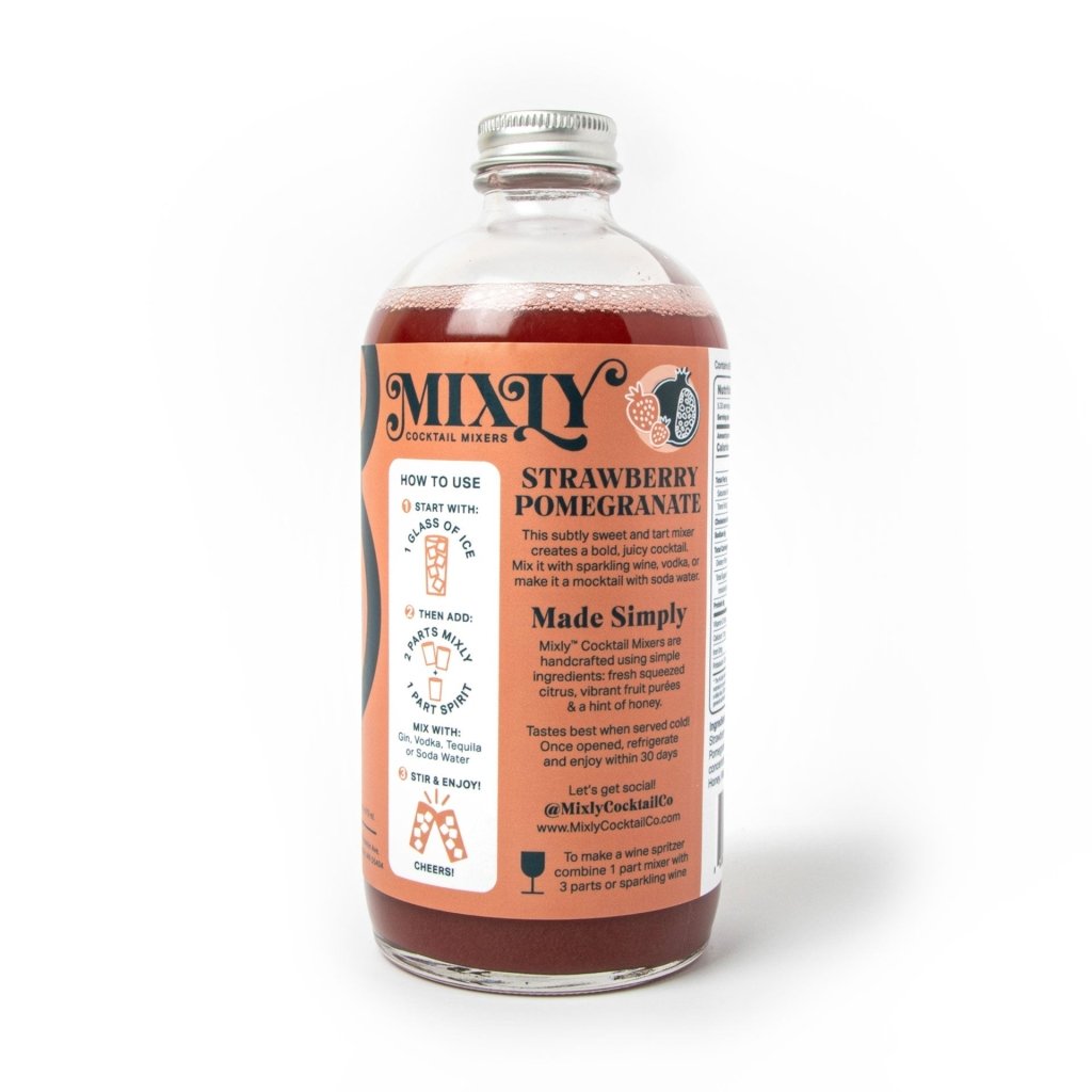 Mixly Strawberry Pomegranate - Cosmopolitan Cocktail & Mocktail Mixer - Tipsy Cocktail Supply Co.