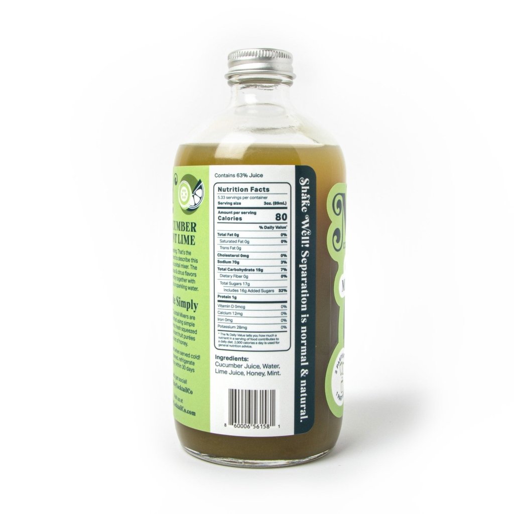 Cucumber Mint Lime - Gin Fizz Cocktail & Mocktail Mixer - Tipsy Cocktail Supply Co.