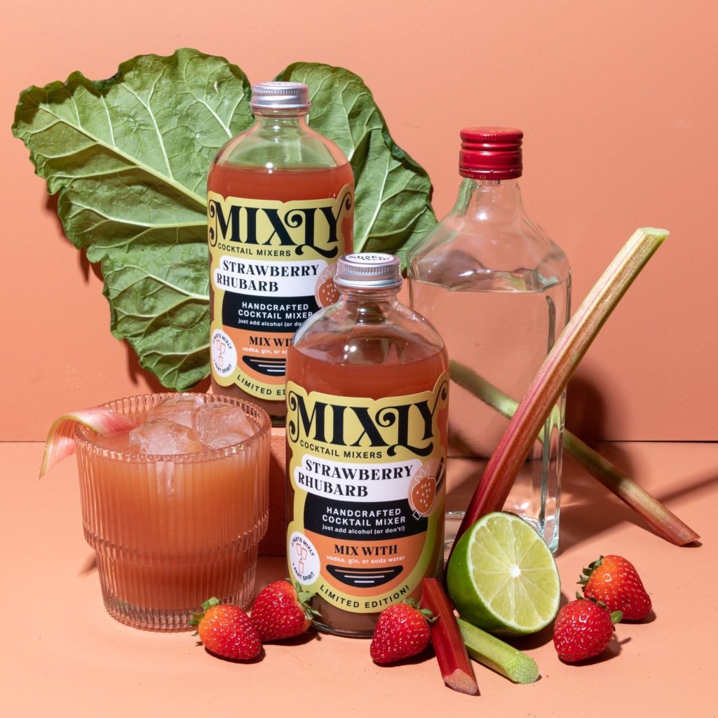 Limited Edition! Strawberry Rhubarb - Margarita Cocktail & Mocktail Mixer - Tipsy Cocktail Supply Co.