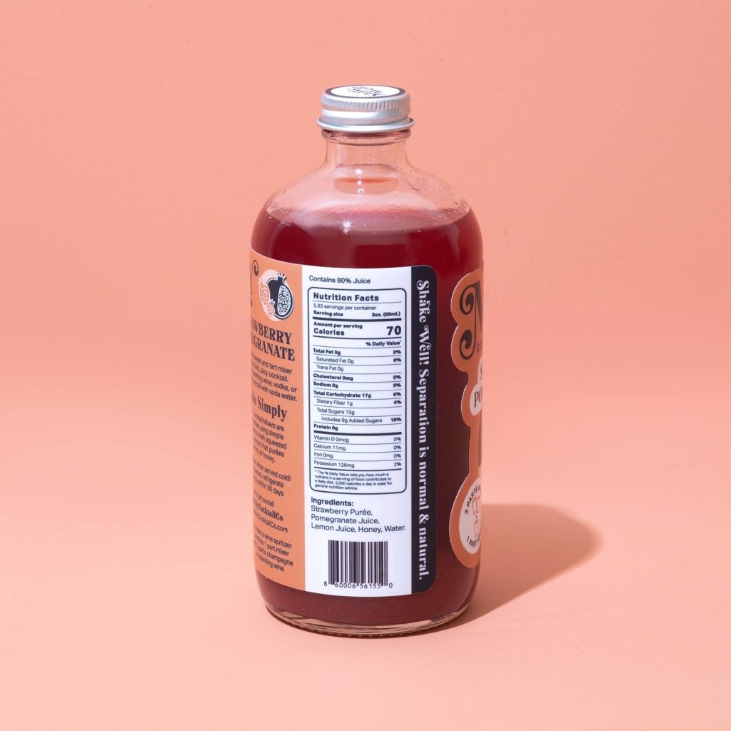 Mixly Strawberry Pomegranate - Cosmopolitan Cocktail & Mocktail Mixer - Tipsy Cocktail Supply Co.