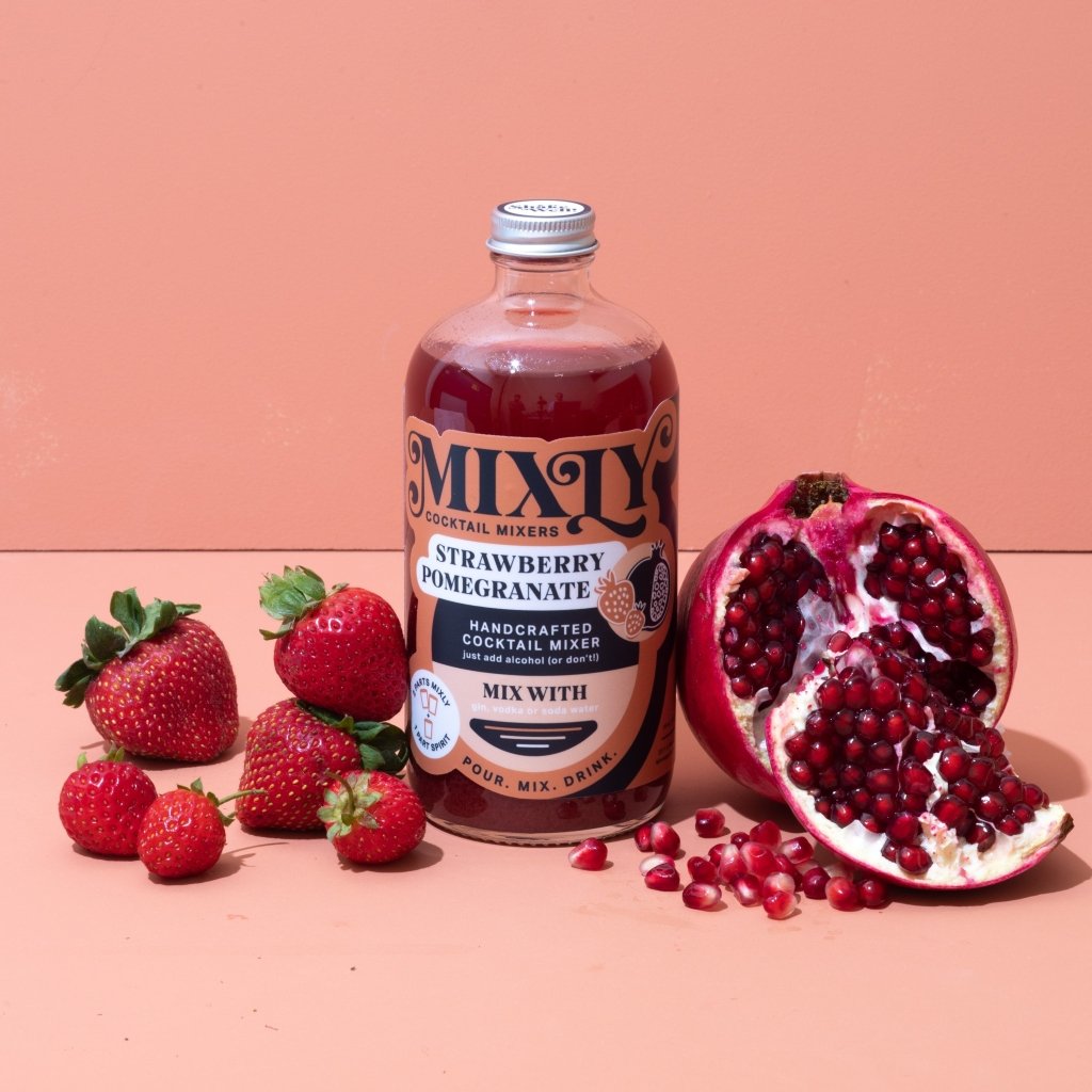 Mixly Strawberry Pomegranate - Cosmopolitan Cocktail & Mocktail Mixer - Tipsy Cocktail Supply Co.