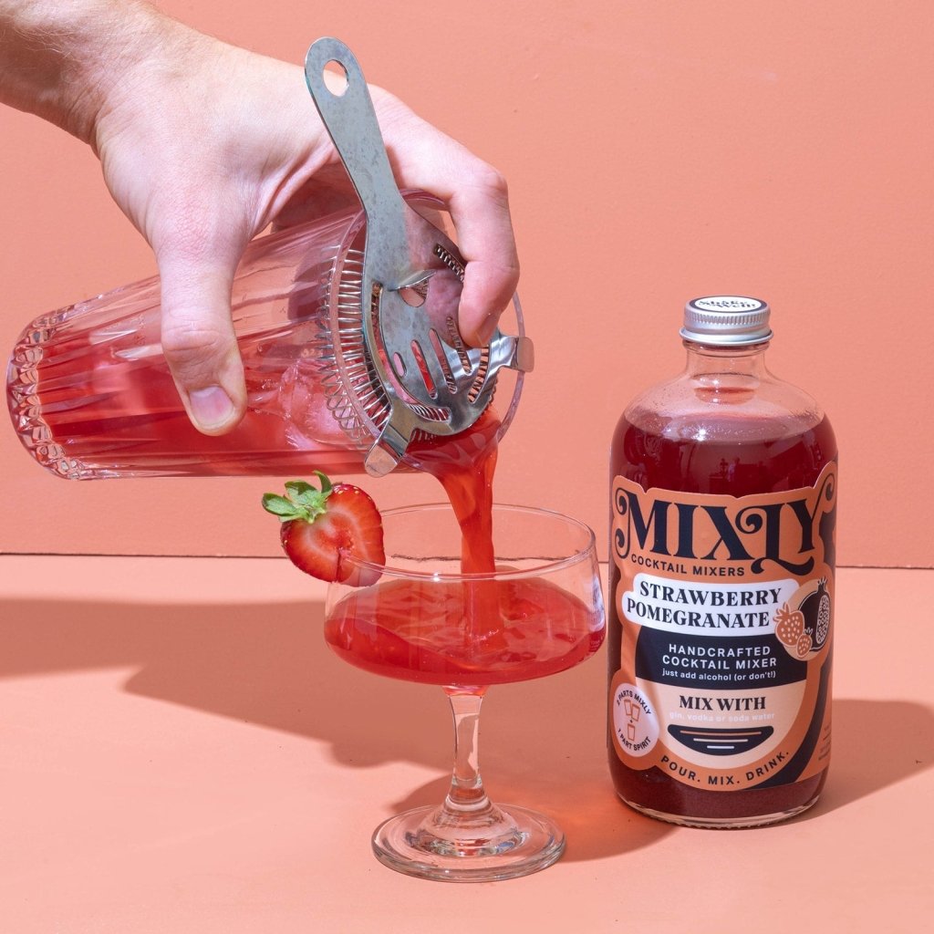 Mixly Strawberry Pomegranate - Cosmopolitan Cocktail & Mocktail Mixer - Tipsy Cocktail Supply Co.