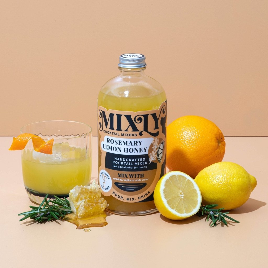 Rosemary Lemon Honey - Whiskey Sour, Hot Toddy Cocktail & Mocktail Mixer - Tipsy Cocktail Supply Co.