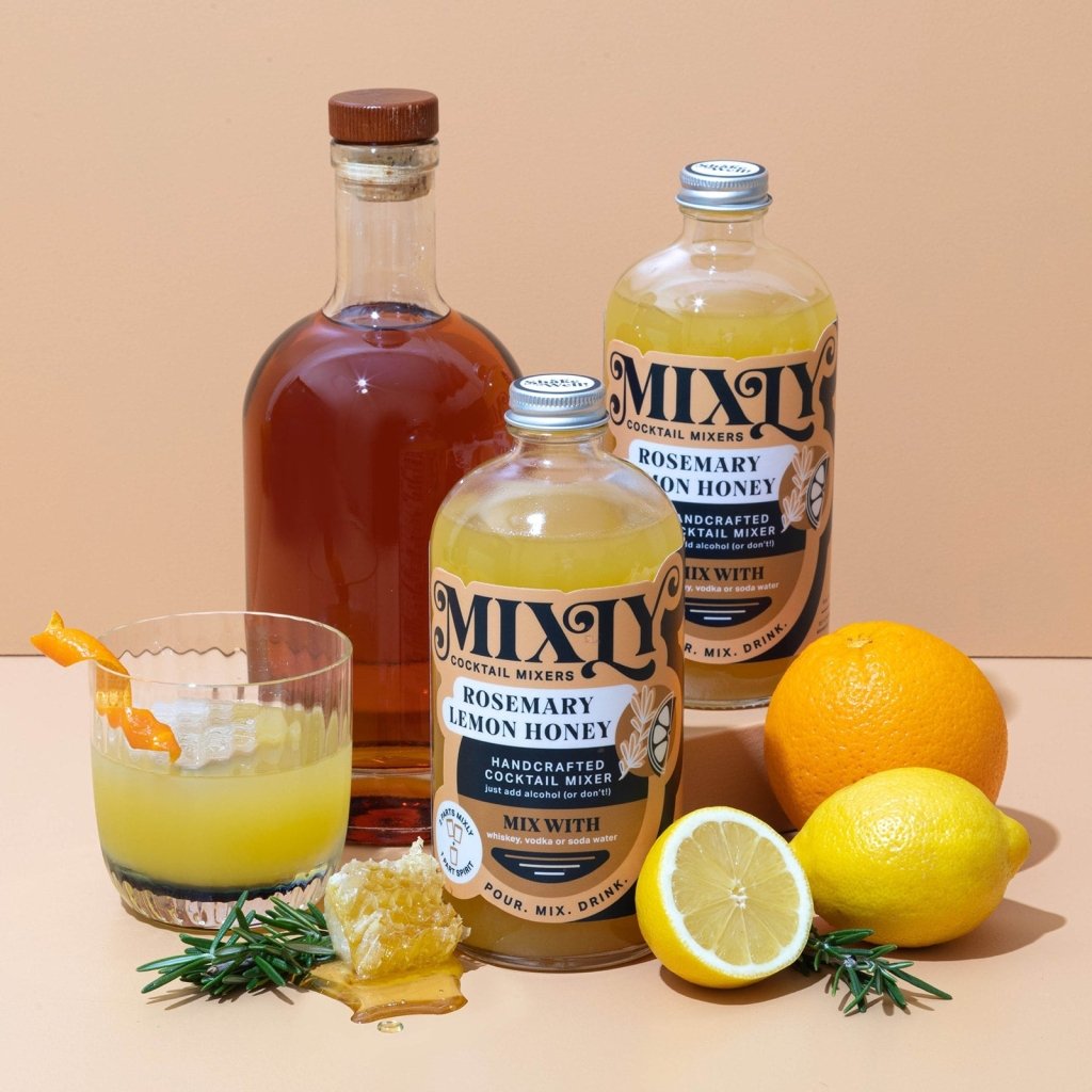 Rosemary Lemon Honey - Whiskey Sour, Hot Toddy Cocktail & Mocktail Mixer - Tipsy Cocktail Supply Co.