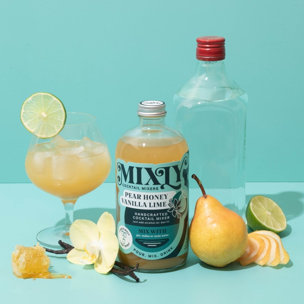 Mixly Pear Honey Vanilla Lime - Mule Cocktail & Mocktail Mixer - Tipsy Cocktail Supply Co.