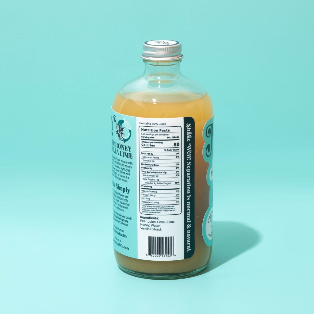 Mixly Pear Honey Vanilla Lime - Mule Cocktail & Mocktail Mixer - Tipsy Cocktail Supply Co.