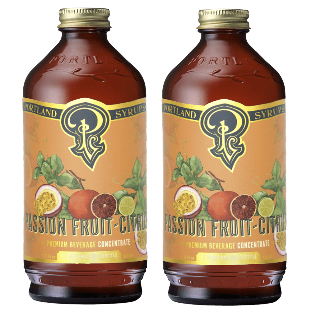 Passion Fruit Citrus Syrup two - pack - Tipsy Cocktail Supply Co.