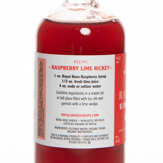 Raspberry Organic Simple Syrup - Tipsy Cocktail Supply Co.