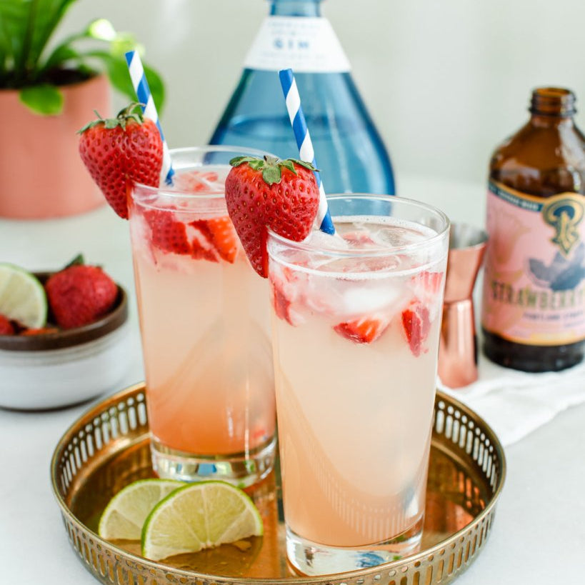 Strawberry Lemon - Lime Syrup two - pack - Tipsy Cocktail Supply Co.