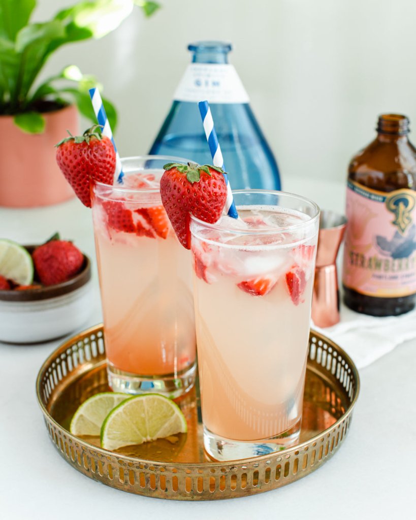 Strawberry Lemon - Lime Syrup two - pack - Tipsy Cocktail Supply Co.
