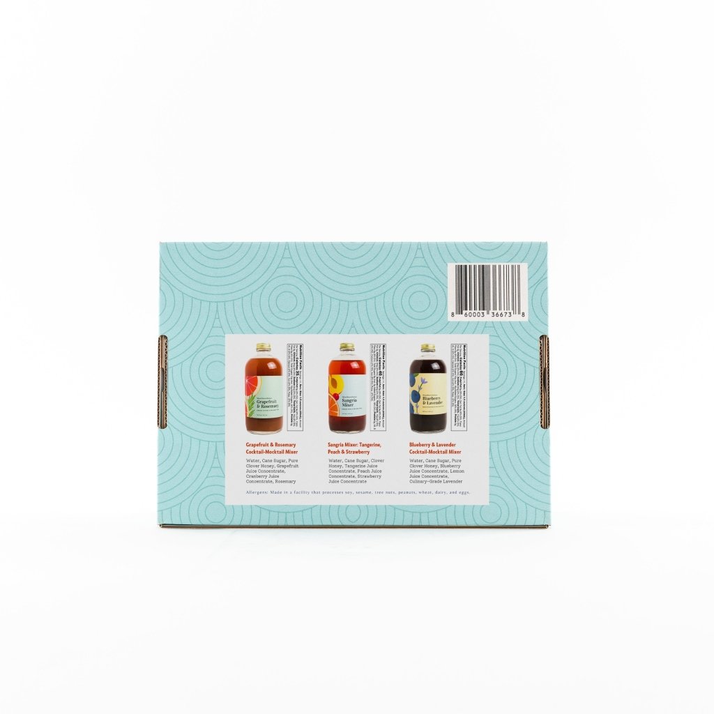 Summer Survival Kit: Grapefruit & Rosemary, Sangria , Blueberry Lavender - Tipsy Cocktail Supply Co.