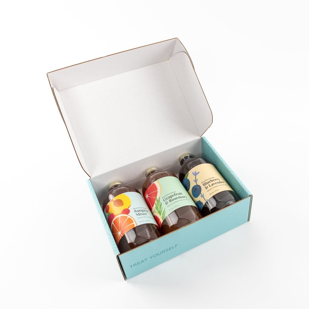 Summer Survival Kit: Grapefruit & Rosemary, Sangria , Blueberry Lavender - Tipsy Cocktail Supply Co.