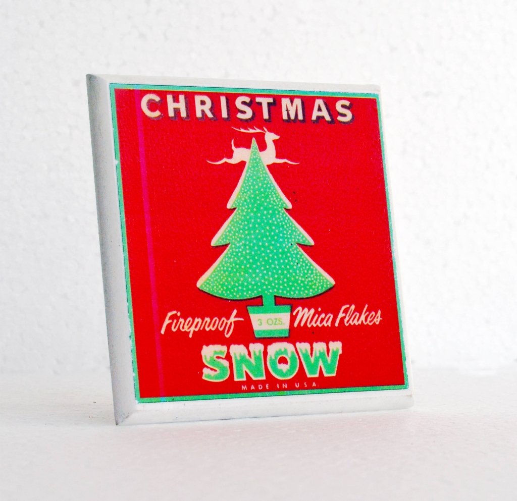 Let it Snow - Vintage Christmas Coaster Set - Tipsy Cocktail Supply Co.