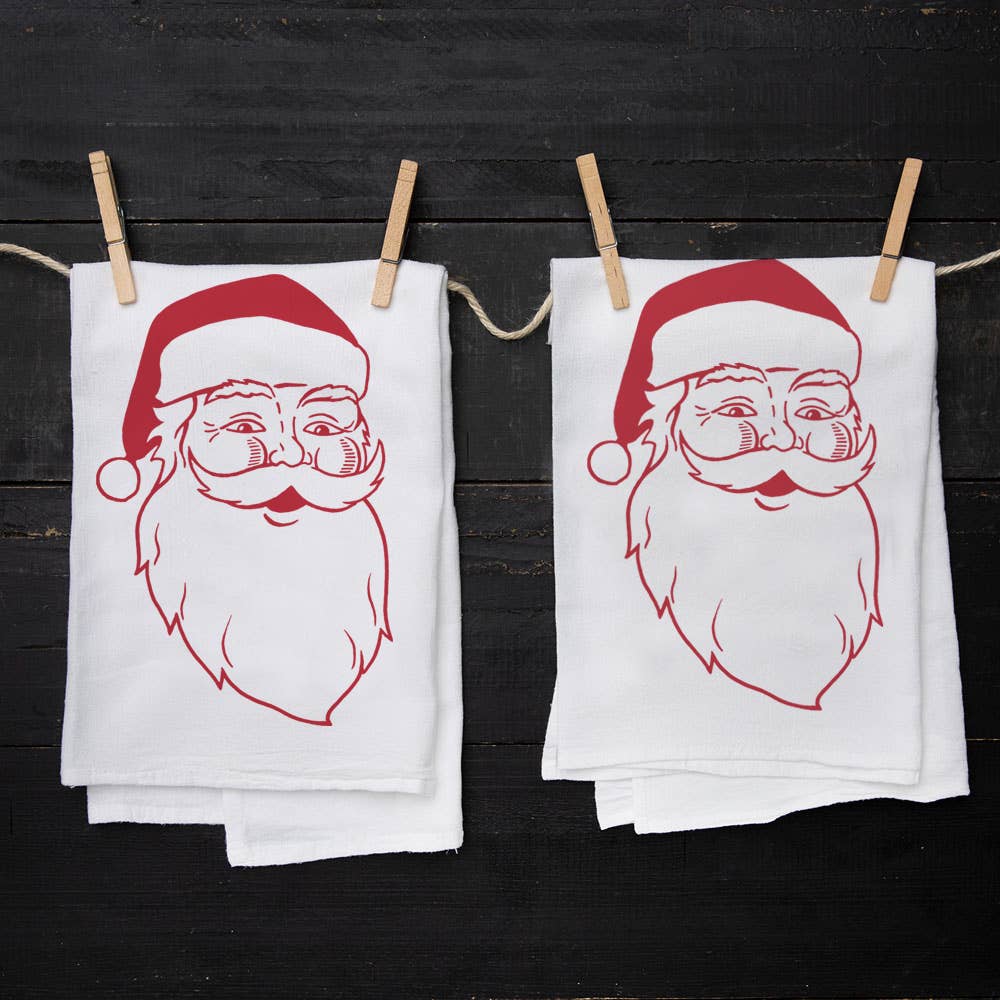 Santa Bar Towel - Tipsy Cocktail Supply Co.