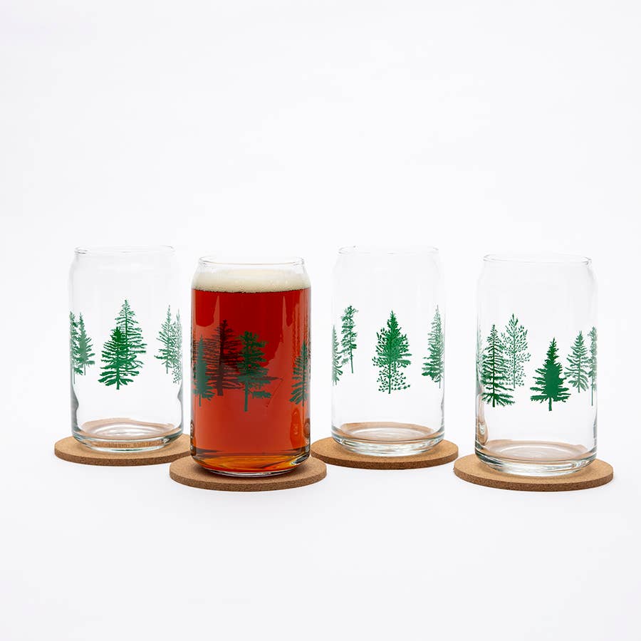 Tree Beer Can Glass - Tipsy Cocktail Supply Co.