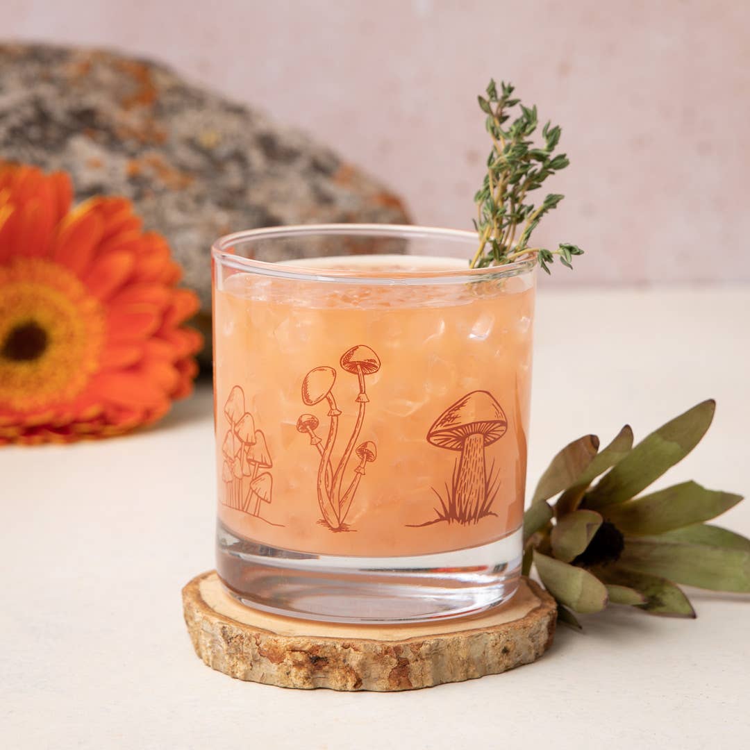 Mushroom Whiskey Glass - Tipsy Cocktail Supply Co.