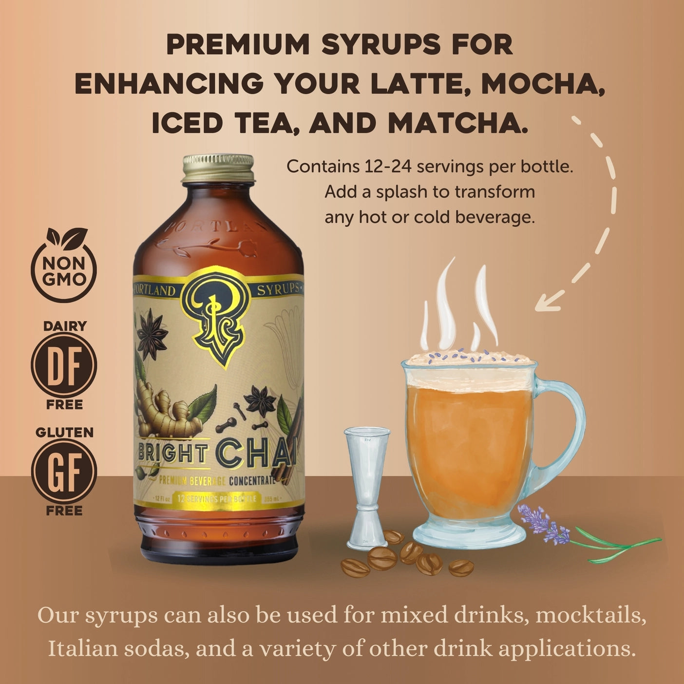 Bright Chai Syrup - Tipsy Cocktail Supply Co.