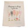 Champagne Tea Towel - Tipsy Cocktail Supply Co.