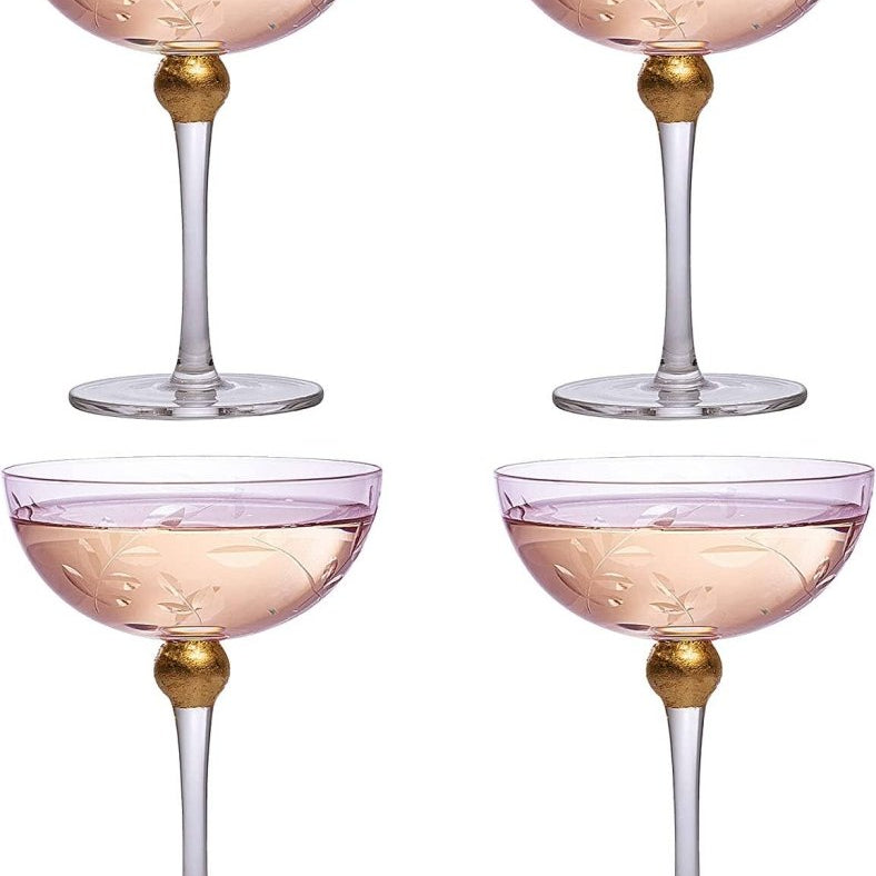 Classic Coupe Cocktail or Champagne Glasses - Tipsy Cocktail Supply Co.