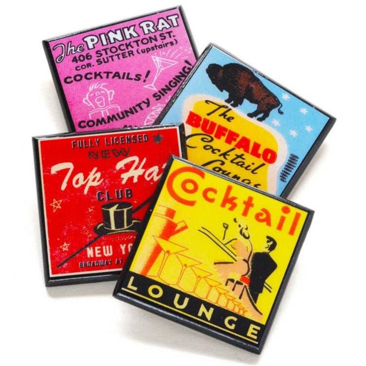 Classic Lounge Drink Coaster Set - Tipsy Cocktail Supply Co.