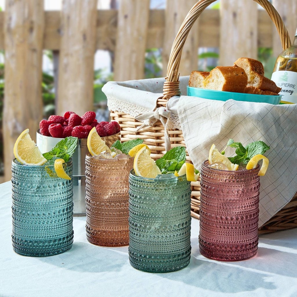 Colorful Beaded Highball Drinking Glasses - Tipsy Cocktail Supply Co.