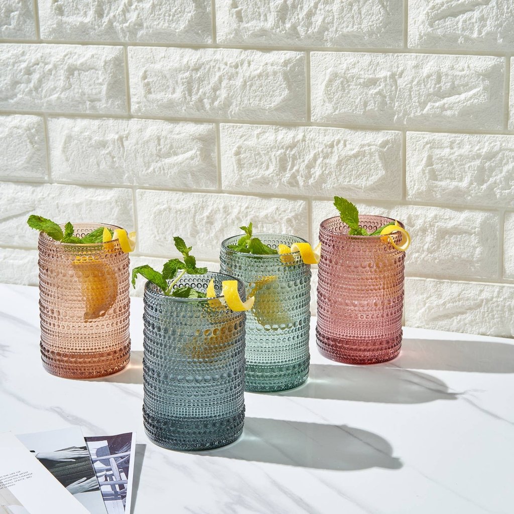 Colorful Beaded Highball Drinking Glasses - Tipsy Cocktail Supply Co.