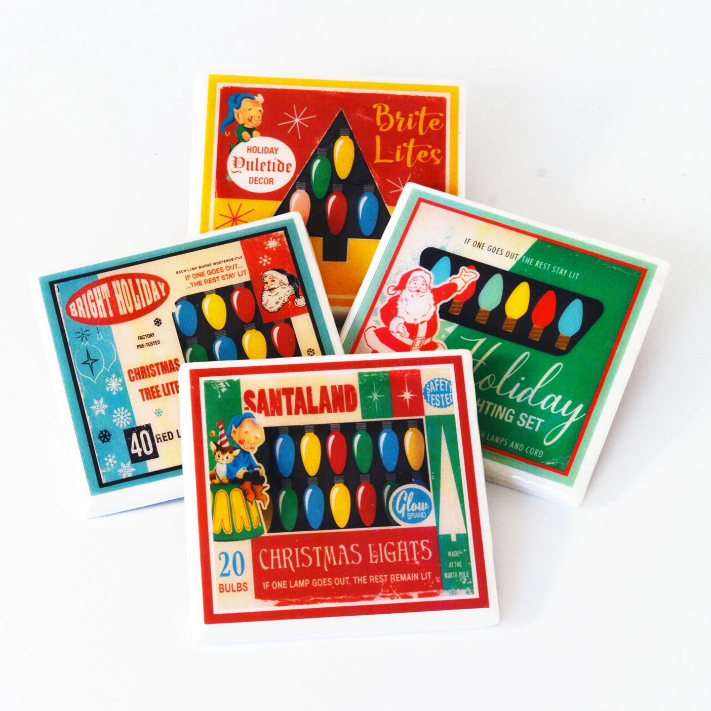 Vintage Christmas Coasters - Tipsy Cocktail Supply Co.