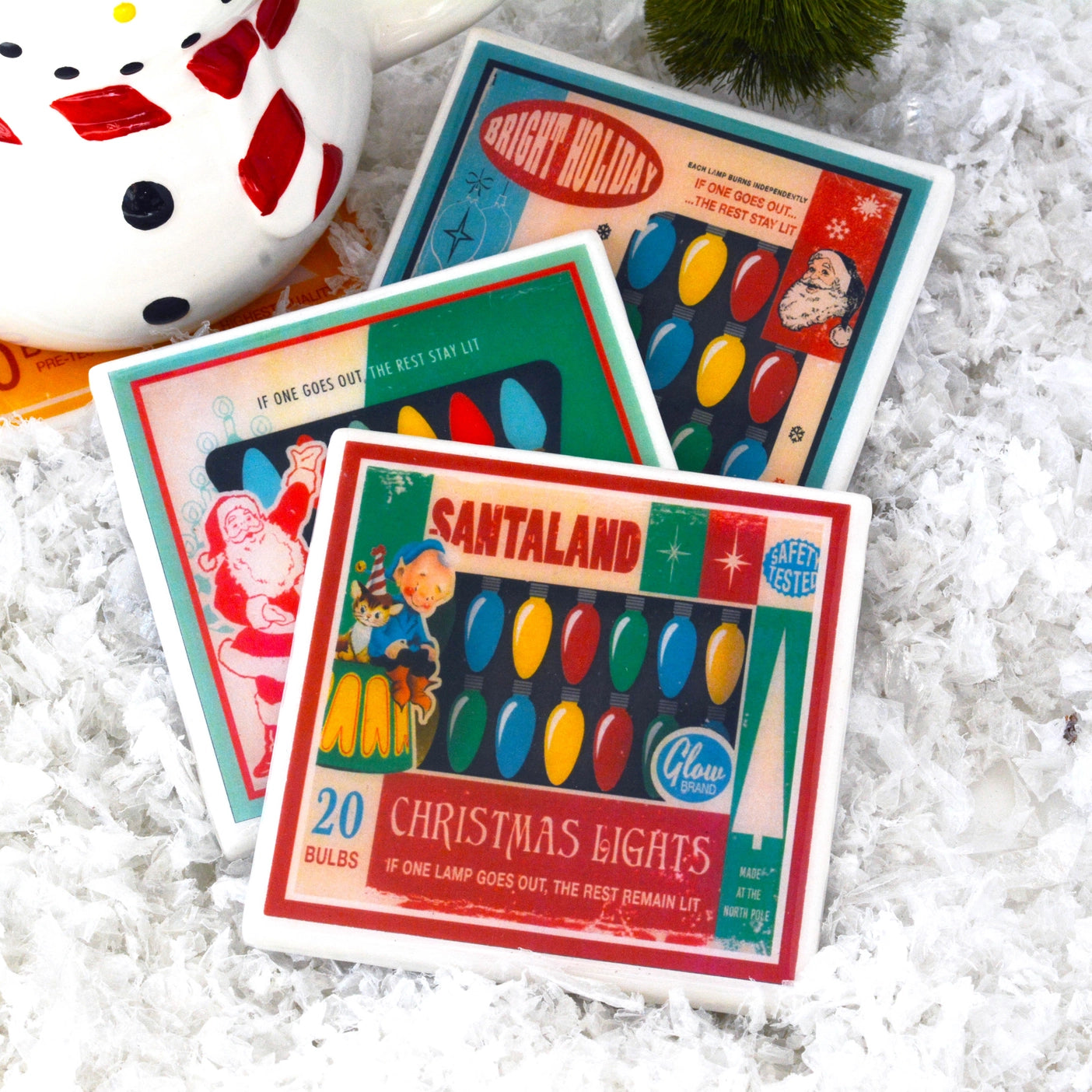 Vintage Christmas Coasters - Tipsy Cocktail Supply Co.