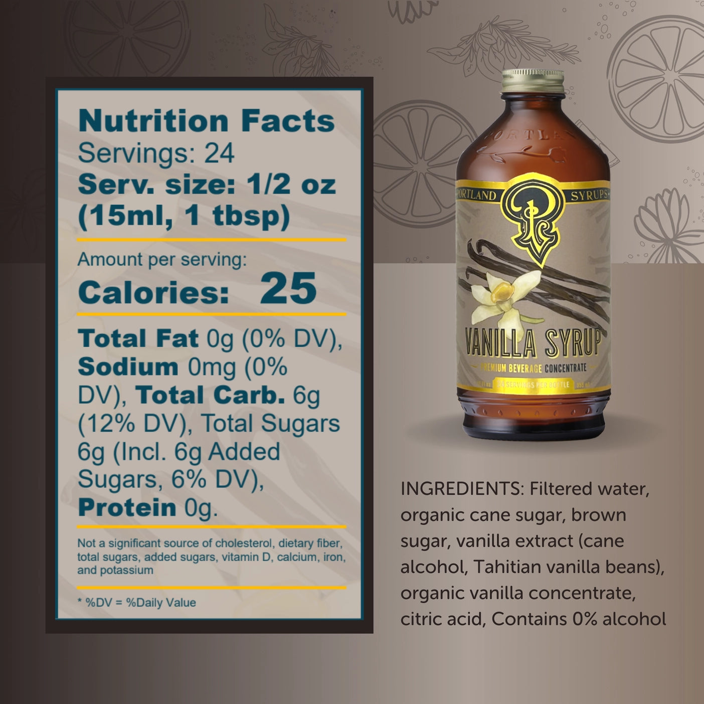 Tahitian Vanilla Syrup - Tipsy Cocktail Supply Co.