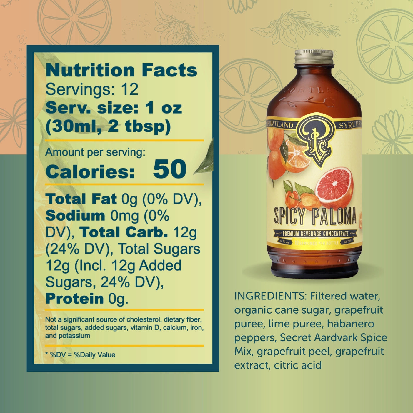 Spicy Paloma Beverage Syrup Concentrate - Tipsy Cocktail Supply Co.