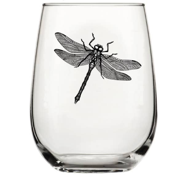 Hummingbird + Dragonfly Wine Glass set - Tipsy Cocktail Supply Co.