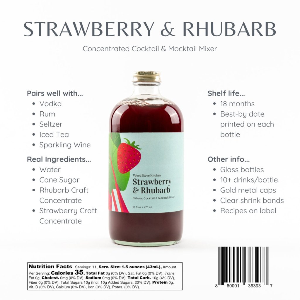 Strawberry - Rhubarb Mixer - Tipsy Cocktail Supply Co.
