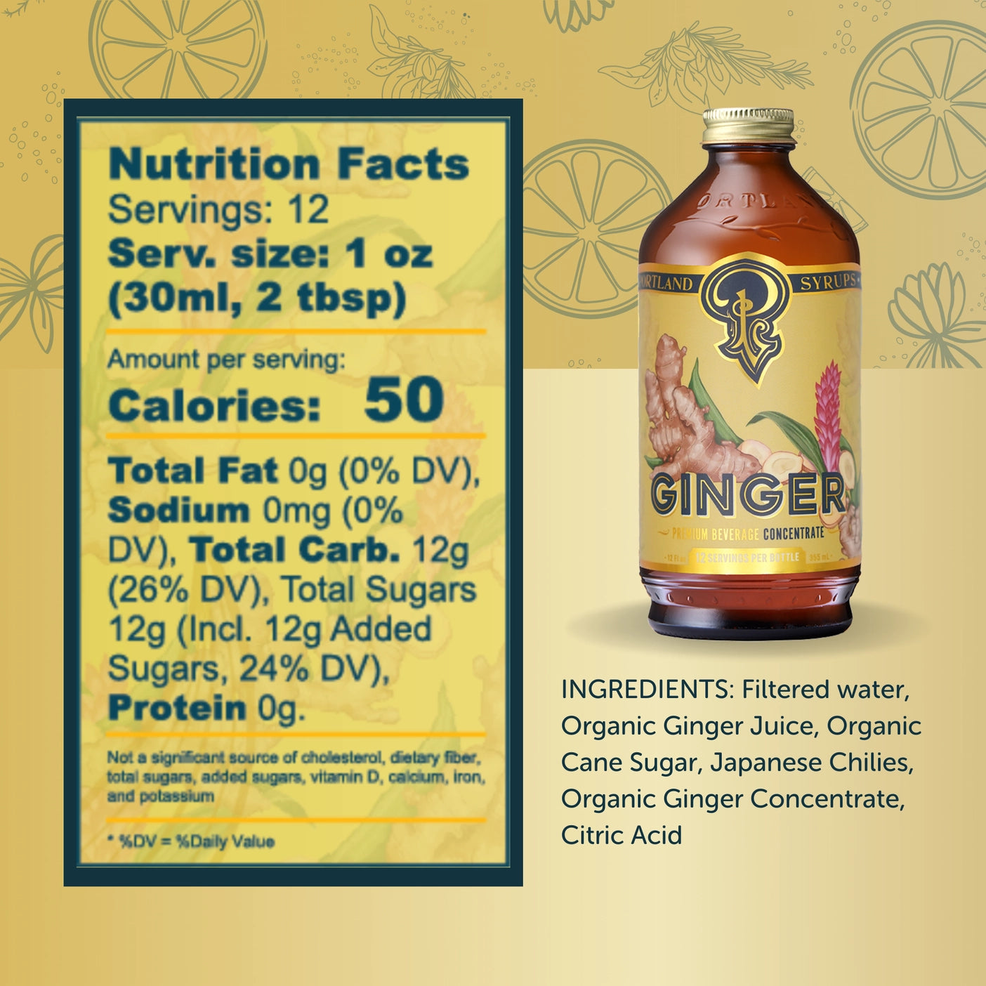 Authentic Ginger Syrup - Tipsy Cocktail Supply Co.