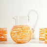 Handblown Glass Pitcher in Orange Swirl - Tipsy Cocktail Supply Co.