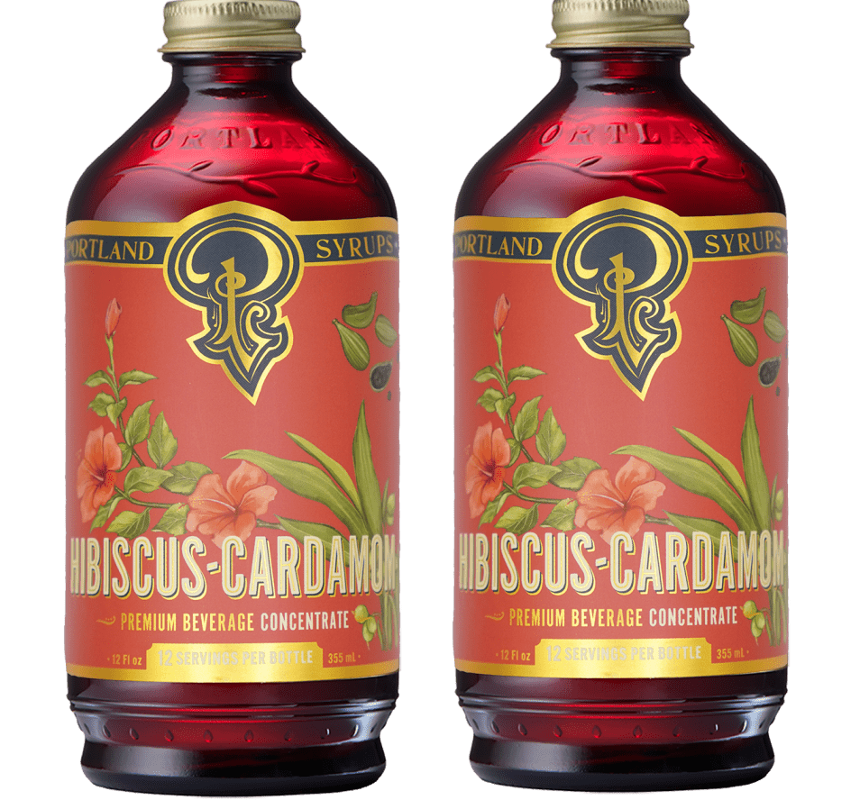 Hibiscus Cardamom Syrup two - pack - Tipsy Cocktail Supply Co.