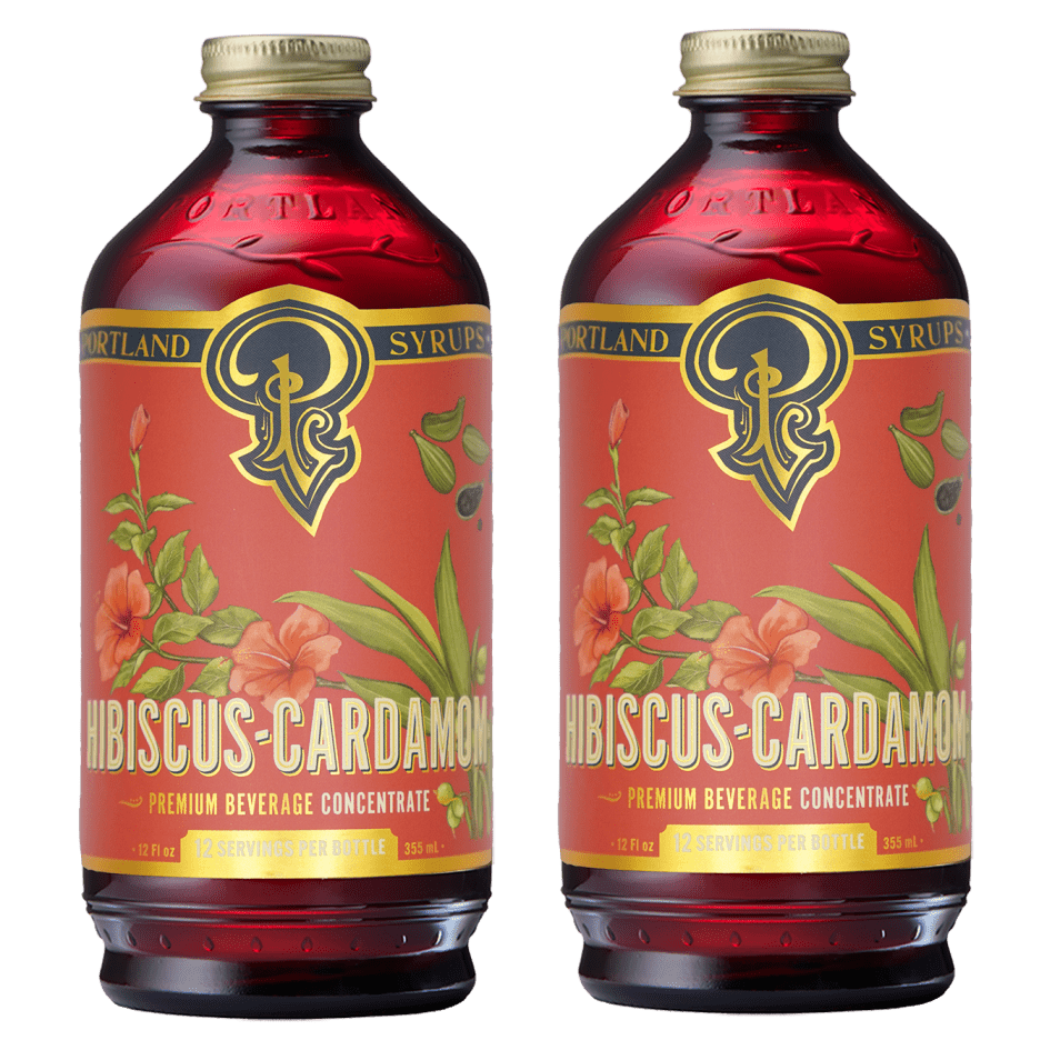 Hibiscus Cardamom Syrup two - pack - Tipsy Cocktail Supply Co.