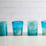 Mexican Handblown Glasses in Aqua - Tipsy Cocktail Supply Co.