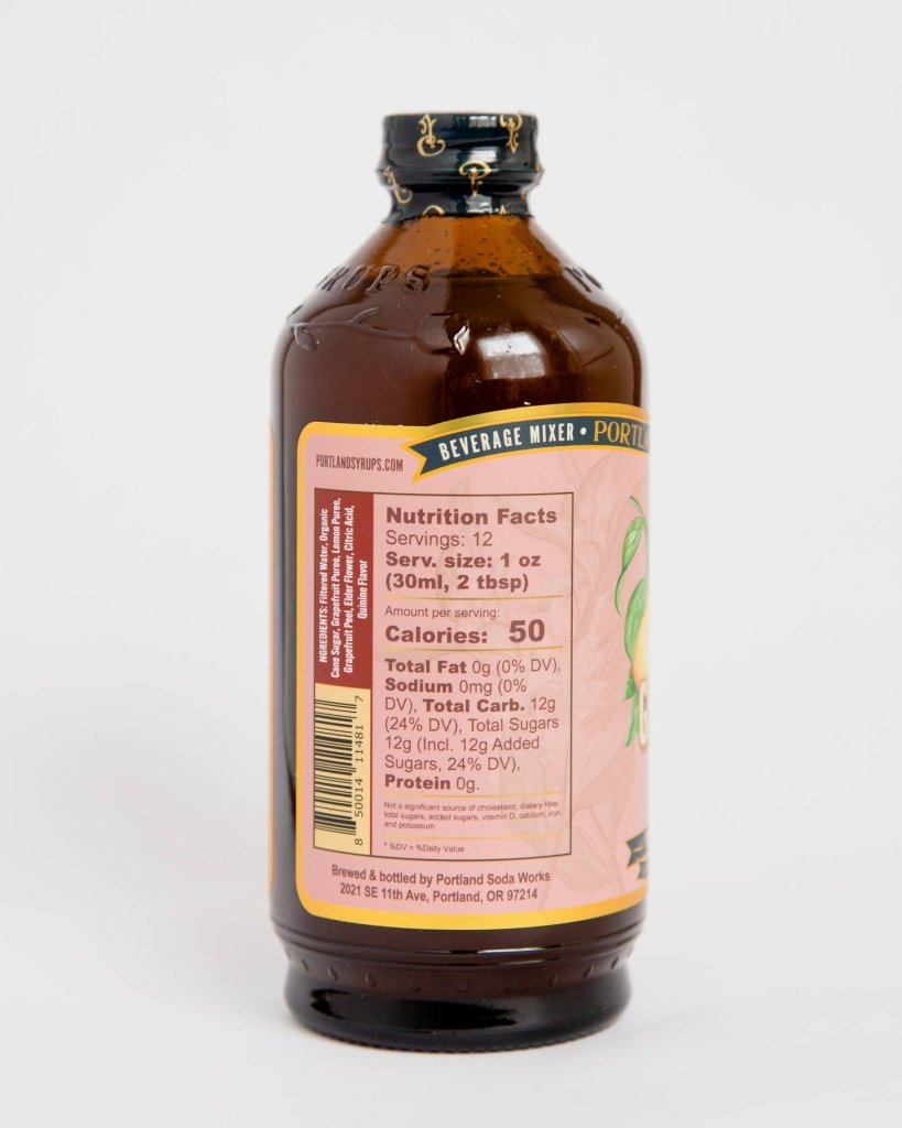 Non - alcoholic grapefruit tonic syrup - Tipsy Cocktail Supply Co.