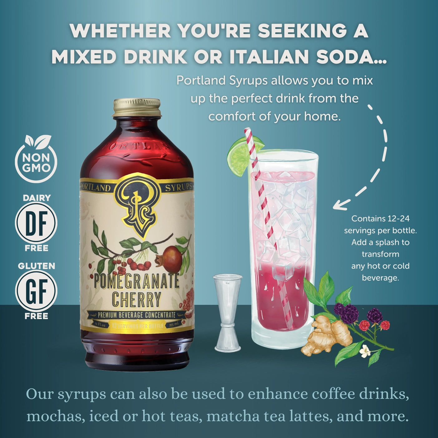 Pomegranate Cherry Syrup - Tipsy Cocktail Supply Co.