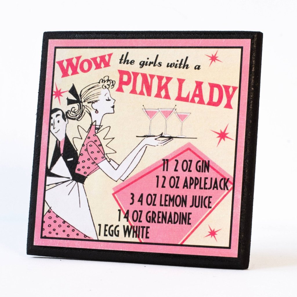 Retro Cocktail Recipe Drink Coaster Set - Tipsy Cocktail Supply Co.