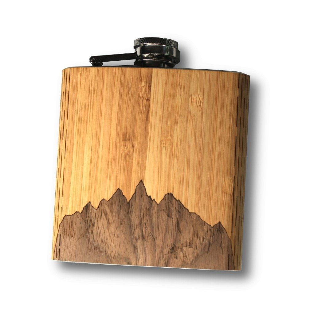 Sawtooth Mountains Hip Flask - Tipsy Cocktail Supply Co.