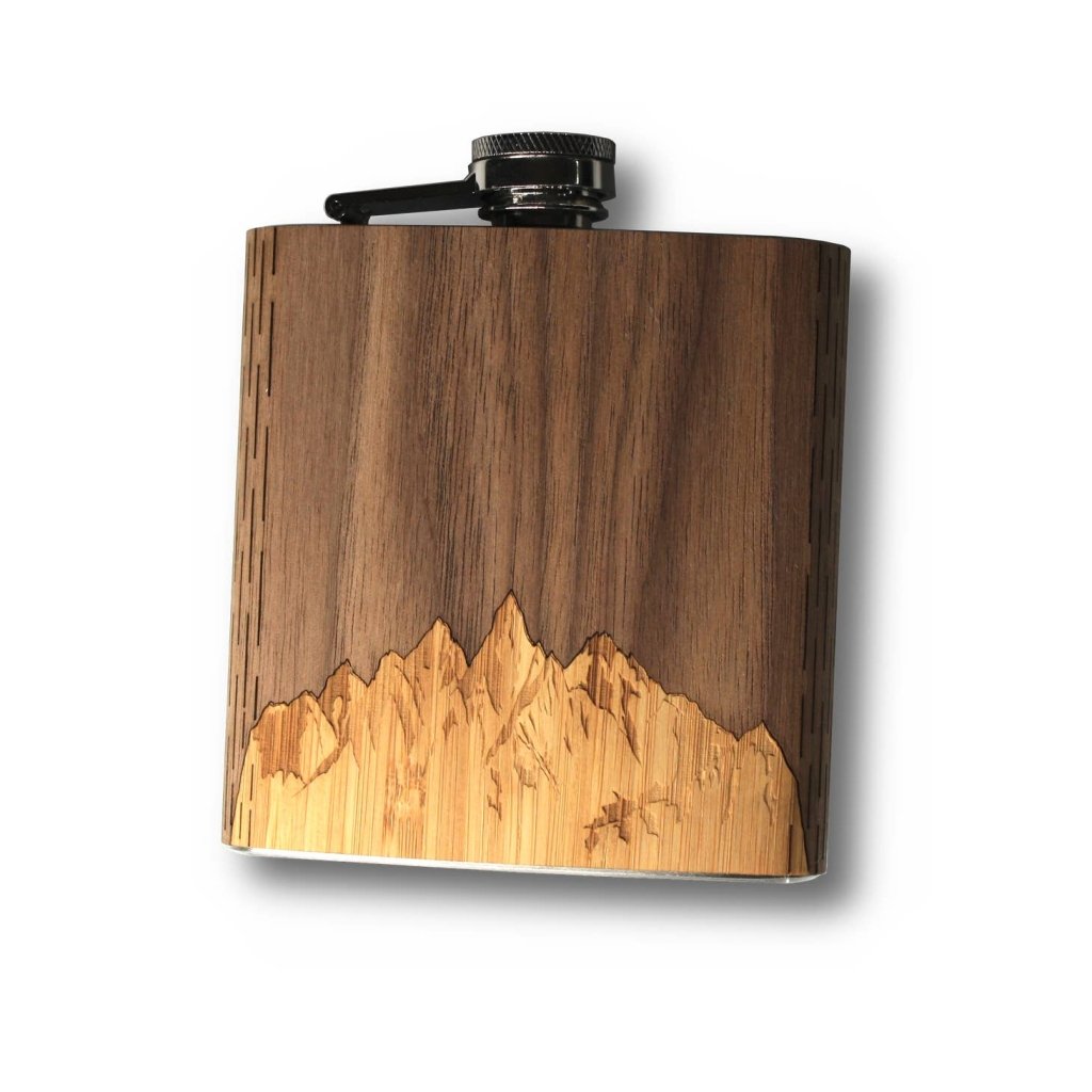 Sawtooth Mountains Hip Flask - Tipsy Cocktail Supply Co.