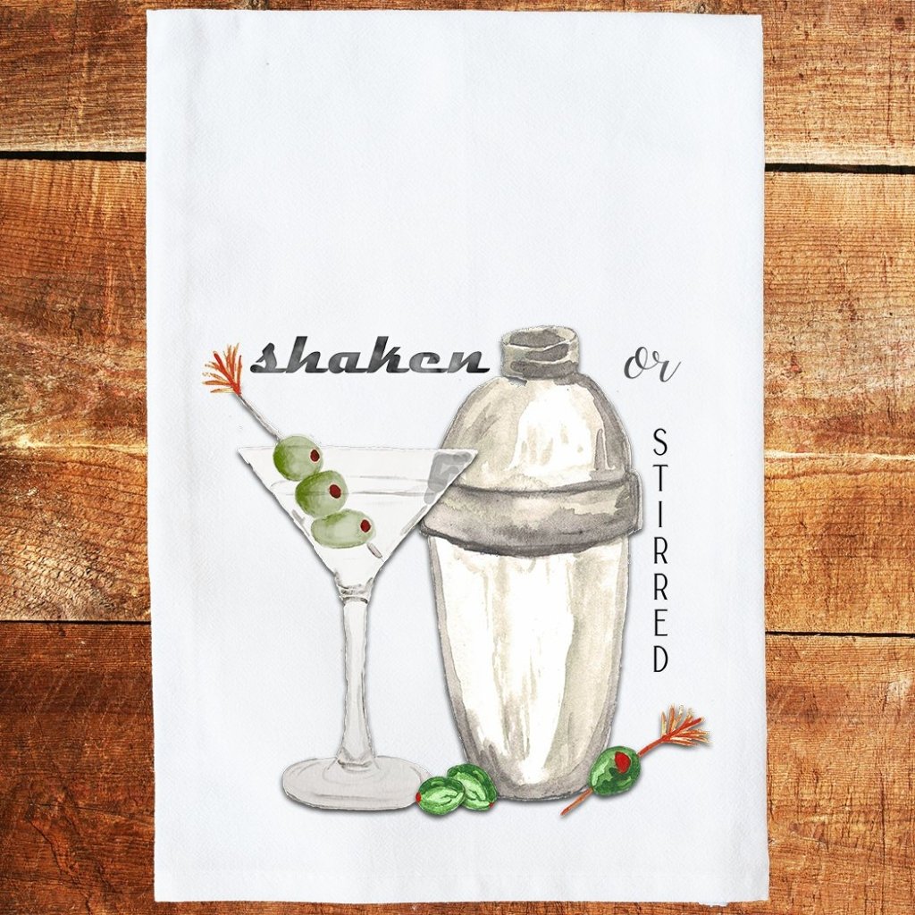 Shaken or Stirred Bar Towel - Tipsy Cocktail Supply Co.