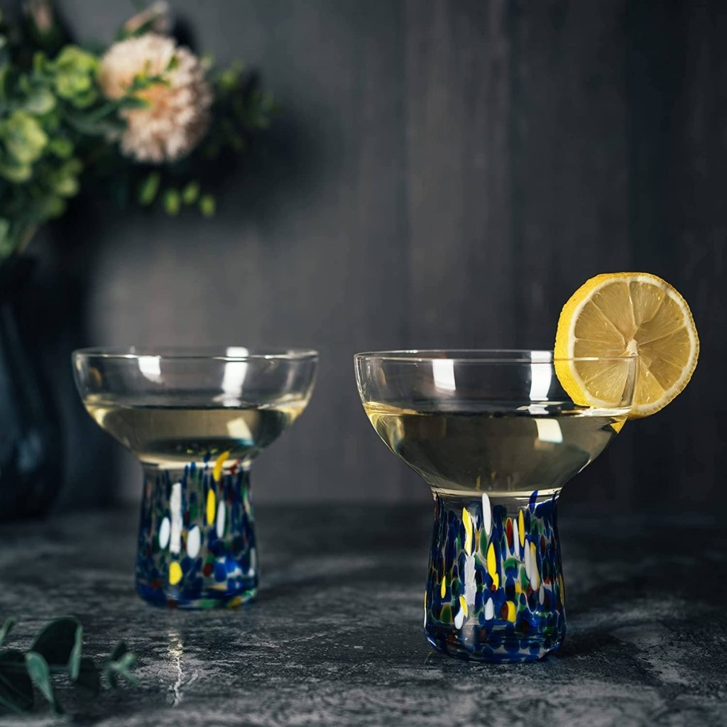 Stemless Confetti Margarita Glasses - Tipsy Cocktail Supply Co.