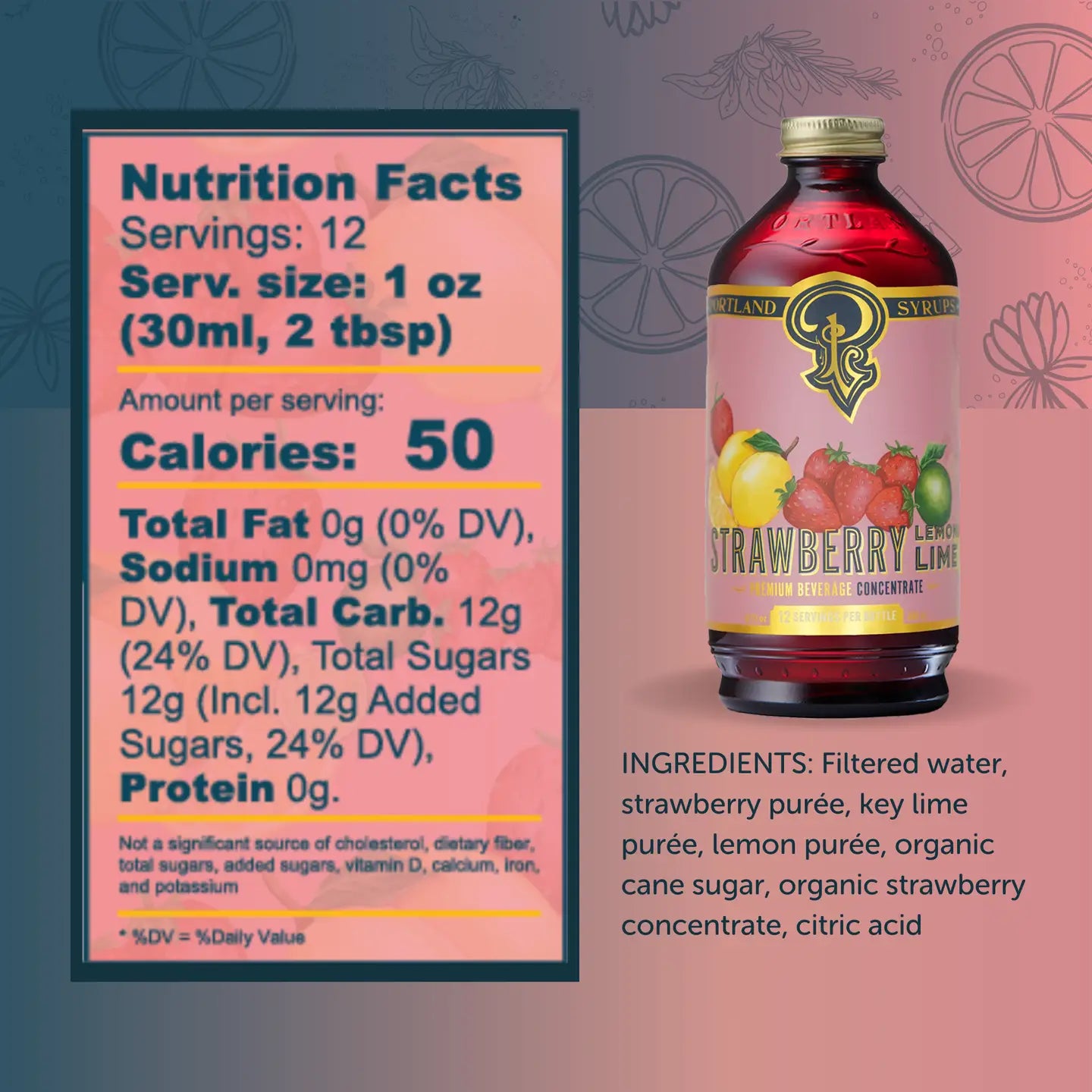 Strawberry Lemon Lime Syrup - Tipsy Cocktail Supply Co.