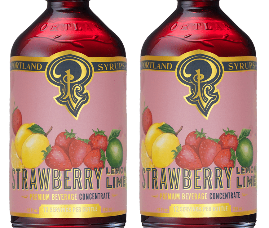 Strawberry Lemon - Lime Syrup two - pack - Tipsy Cocktail Supply Co.